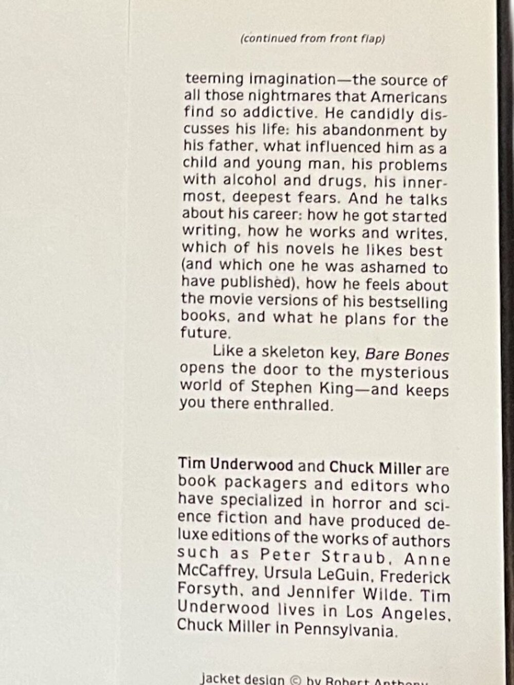 Bare Bones, Conversations on Terror with Stephen King, Hardcover - Picture 5 of 6